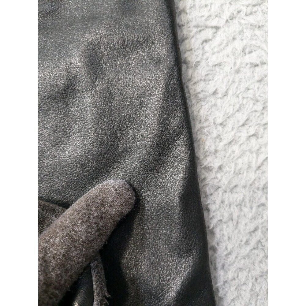 Gap Leather Pants Mens 34 Button Fly Retro Y2K Vintage Style Rock Biker Black - Picture 13 of 16